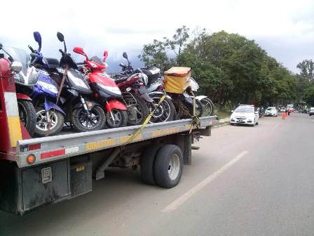 Asegura Policía Vial 216 motocicletas mediante operativo en Oaxaca