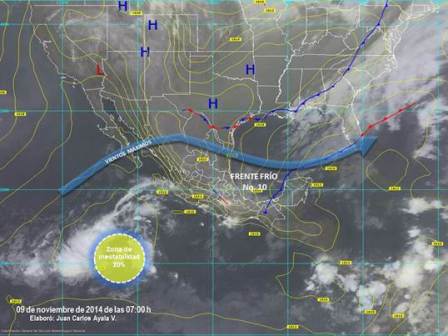 Sistema frontal frío 10