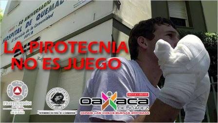 Emiten recomendaciones a oaxaqueños sobre uso de pirotecnia y serie de luces navideñas