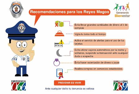 Recomiendan medidas de prevención del delito y autocuidado a reyes magos, en Oaxaca