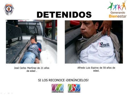 Detienen a dos sujetos que asaltaron empresa de administración y control de nóminas en Oaxaca