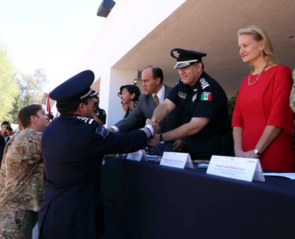 Clausuran cursos internacionales e inauguran sala de juicios orales en academia superior de Policía Federal