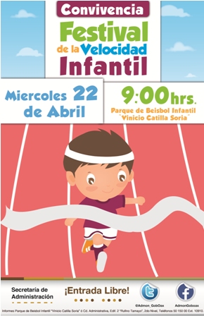 Festival de la Velocidad Infantil en el parque “Vinicio Castilla Soria”, en Oaxaca