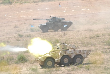 Realizan fuerzas armadas ejercicio con Fuego Real en el Centro Nacional de Adiestramiento