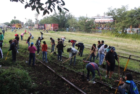 Participan más de 200 personas en segundo tequio cultural del Museo del Ferrocarril Mexicano del Sur