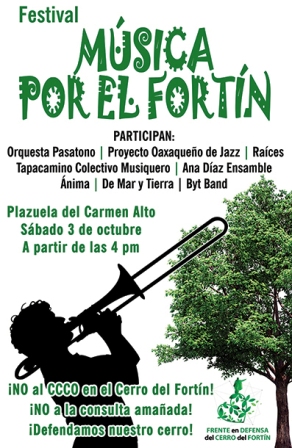 Realizan festival musical en contra de la construcción de centro de convenciones en Oaxaca