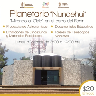 Planetario “Nundehui” de Oaxaca, oportunidad de aprendizaje para niños y adultos