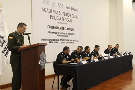 Concluyen policías federales diplomados en materias de inteligencia contra el tráfico de drogas y de seguridad vial