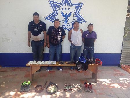 Detienen a cuatro presuntos integrantes de violenta banda en el Istmo de Tehuantepec