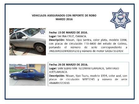 Recuperadas 144 unidades de motor por diversas irregularidades en el primer trimestre del 2016