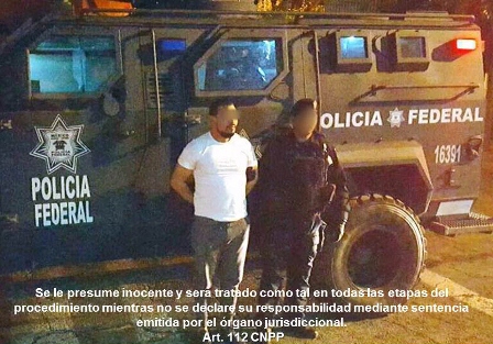 Fue aprehendido junto con tres personas