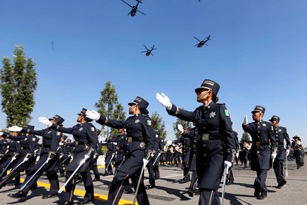 Realiza Policía Federal pase de lista para desfile militar