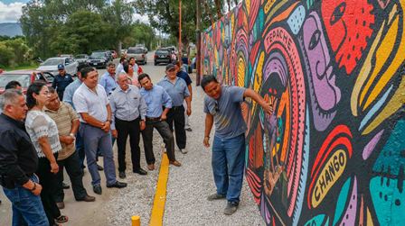 Con mural, reconocen labor del personal de limpia del municipio de Oaxaca de Juárez