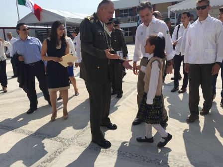 Inauguran dos escuelas de educación primaria en campo militar de Jojutla, Morelos