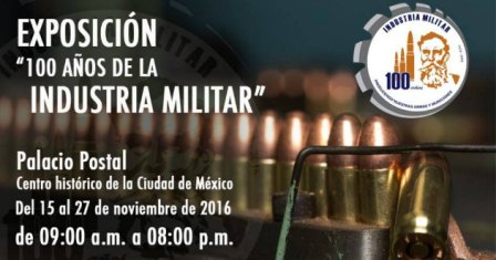 Exhiben exposición “100 años de la industria militar”, en el Palacio Postal