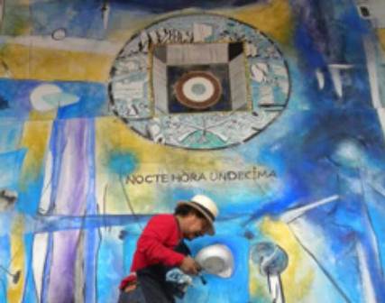 Inauguran mural de José Luis García en el XV Aniversario del Museo de Huajuapan