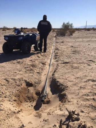 Detecta Policía Federal toma clandestina de hidrocarburo e inhabilita pista de aterrizaje en BC