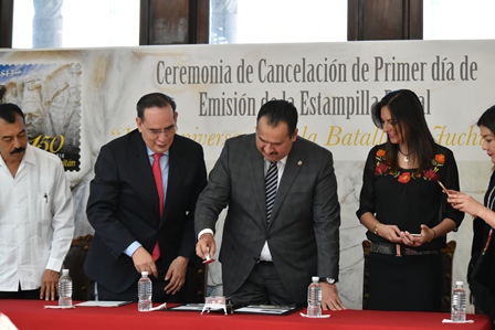 Para conmemorar Batalla de Juchitán, Oaxaca, cancelan un timbre postal