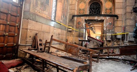 Condena México el atentado explosivo en la catedral copta de El Cairo, Egipto