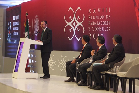 Refrenda Luis Videgaray compromiso de la Cancillería en materia de protección a Derechos Humanos