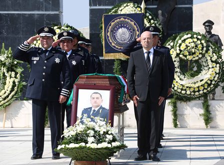 Despide Comisión Nacional de Seguridad con honores a tres policías federales caídos en Nuevo León