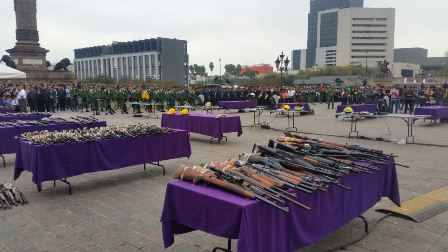 Inutilizan más de seis mil armas largas y cortas en Nuevo León y Jalisco