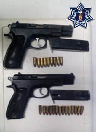 Cuatro sujetos detenidos por portación de armas de fuego sin licencia en Oaxaca