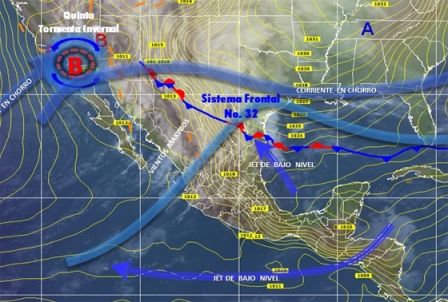Ocasionaría lluvias el Frente Frío número 32 en el noreste de Oaxaca