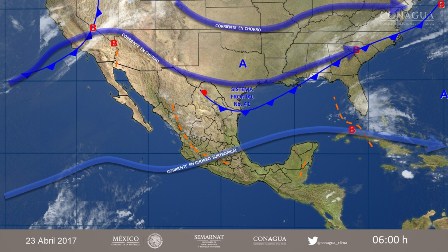 Pronostican fuertes lluvias para este domingo por sistema frontal número 41 y aire frío