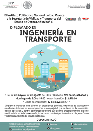 Promueve Sevitra e IPN Diplomado de Ingeniería en Transporte