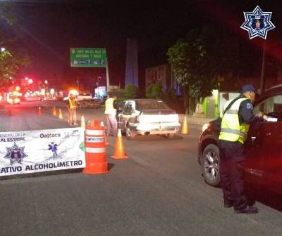Arrestados 27 conductores en Operativo Alcoholímetro en Oaxaca y Tuxtepec