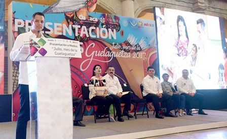 Anuncia gobernador inicio de las fiestas de “Julio, Mes de la Guelaguetza 2017”