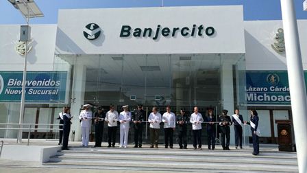 Inauguran sucursal de Banjercito en Lázaro Cárdenas, Michoacán