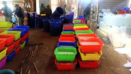 Localiza Ejército Mexicano cuatro laboratorios clandestinos en Culiacán, Sinaloa