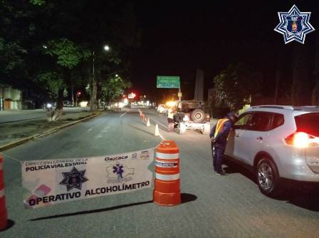 Arrestados 19 conductores durante Operativo Preventivo Alcoholímetro en Oaxaca