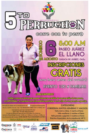 Invitan al Quinto Perruchón “Corre con tu perr@” en El Llano