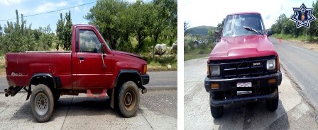 Detiene Policía Estatal a conductor de una camioneta con reporte de robo