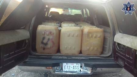 Reporta Policía Estatal aseguramiento de vehículos y combustible en el Papaloapan