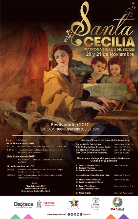 Festejan a Santa Cecilia, patrona de los músicos, en Santiago Suchilquitongo, Oaxaca
