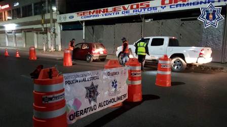 Arrestados 27 conductores al aplicarse 70 pruebas en Operativo Alcoholímetro