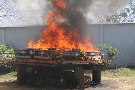 Destruye PGR estupefacientes y objetos del delito en Oaxaca