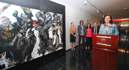 Inauguran exposición pictórica de artistas mexicanos y cubanos en el Senado