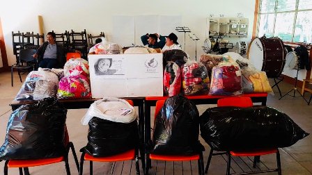 Entrega IEEPO ropa abrigadora a albergue de Guelatao, Oaxaca