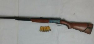 Escopeta calibre 20, sin matrícula.
