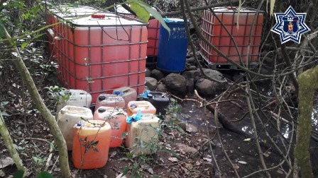 Aseguran más de cinco mil litros de hidrocarburo durante operativo en el Papaloapan