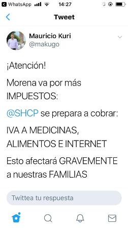 PAN no permitirá nuevos impuestos en alimentos, medicinas e Internet: Mauricio Kuri