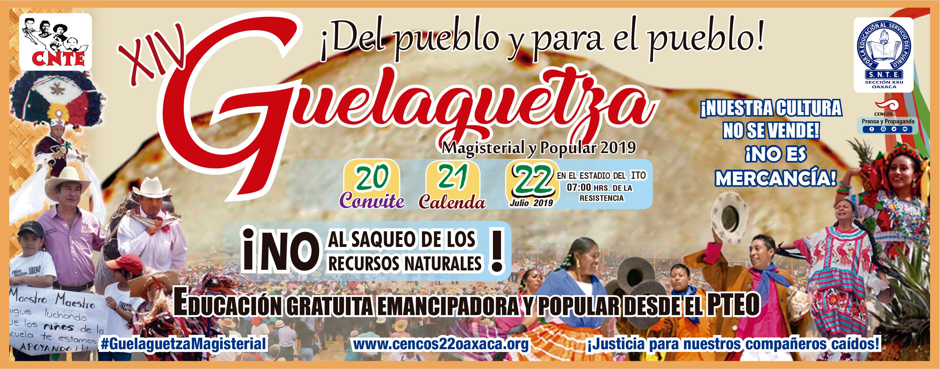El 22 de julio Sección 22 presenta la Guelaguetza Popular