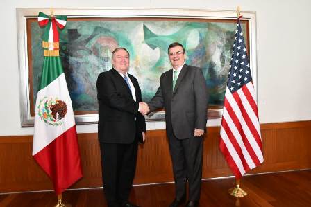 Concluye con éxito reunión entre Michael R. Pompeo y Marcelo Ebrard Casaubon