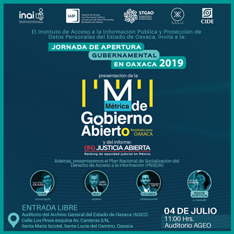 Presentarán resultados para Oaxaca de la Métrica de Gobierno Abierto