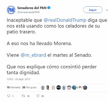 Inaceptable, que Donald Trump diga que somos “celadores” de su “patio trasero”